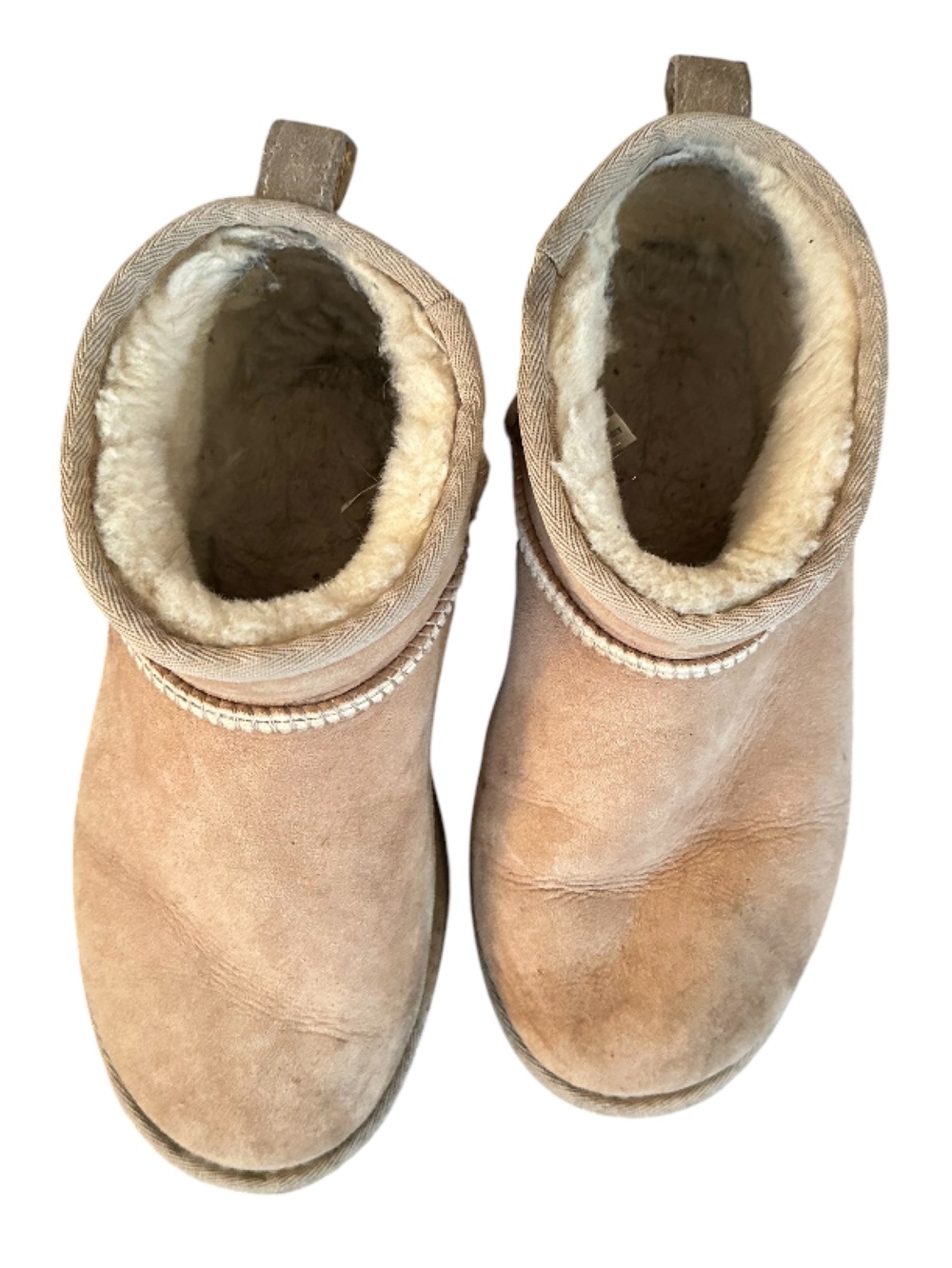 UGG Short Suede Shearling Slip on Boot